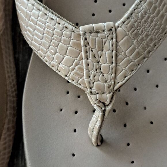 Volatile Vittoria Sandal Spring Serape Tan Croc Platform Flip Flop Wedge Size 10 - Picture 3 of 8